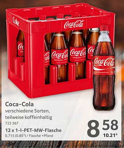 Coca-Cola 12er Kasten, verschiedene Sorten, teilweise koffeinhaltig