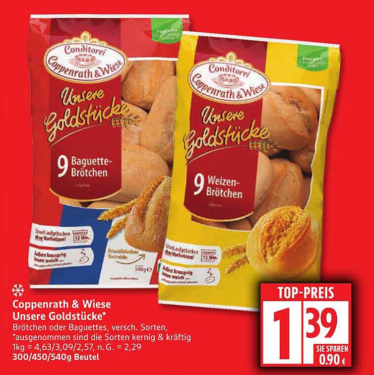 Coppenrath & Wiese Unsere Goldstücke - 9 Baguette- und 9 Weizen-Brötchen