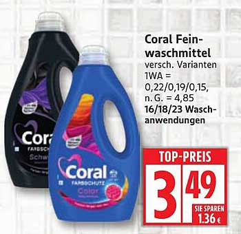 Coral Feinwaschmittel - verschiedene Varianten