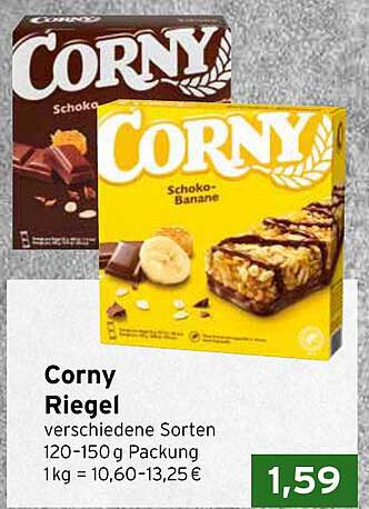 Corny Riegel verschiedene Sorten 120-150 g