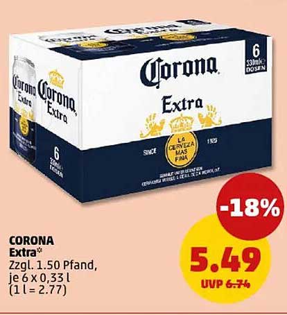 CORONA Extra - 6er Pack Dosen