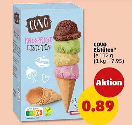COVO Knusprige Eistüten 8 Stück