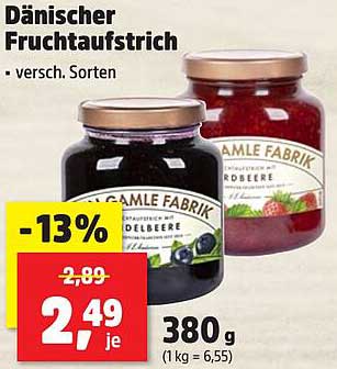 Dänischer Fruchtaufstrich - verschiedene Sorten