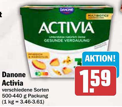 Danone Activia verschiedene Sorten 500-440 g Packung
