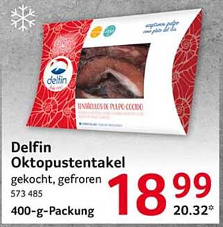 Delfin Oktopustentakel 400-g-Packung, gekocht, gefroren