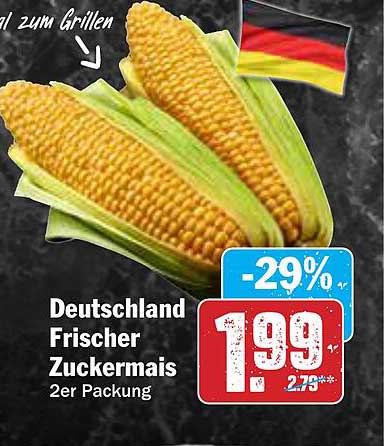 Deutschland Frischer Zuckermais 2er Packung