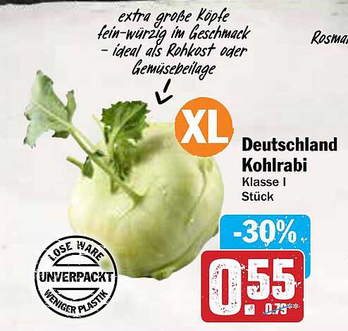 Deutschland Kohlrabi XL - Klasse I Stück