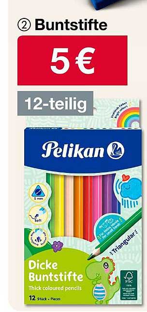 Dicke Buntstifte von Pelikan – 12-teilig
