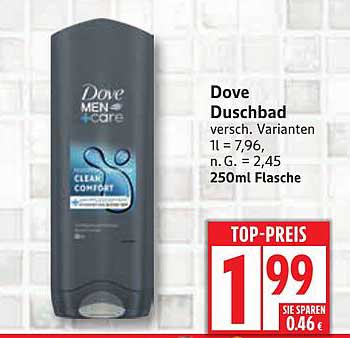 Dove Duschbad Men+Care Clean Comfort 250ml - Top-Preis!