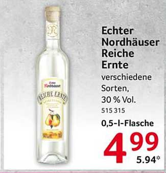 Echter Nordhäußer Reiche Ernte - 0,5 l-Flasche