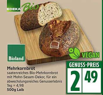 EDEKA Bio Mehrkornbrot 500g - jetzt zum Genuss-Preis
