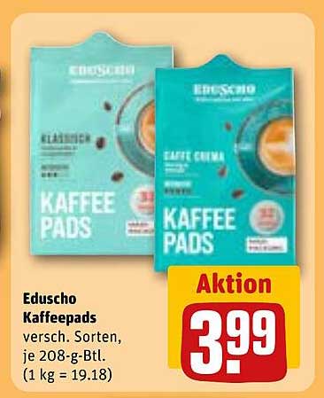 Eduscho Kaffeepads – Vielfalt für jeden Geschmack