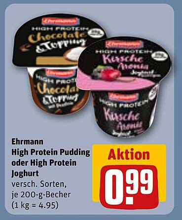 Ehrmann High Protein Pudding oder High Protein Joghurt
