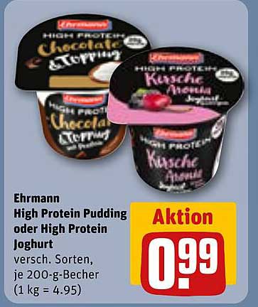 Ehrmann High Protein Pudding oder High Protein Joghurt