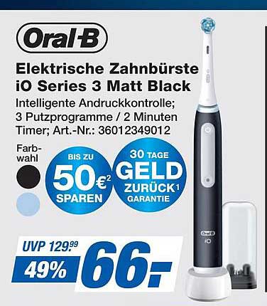 Elektrische Zahnbürste iO Series 3 Matt Black