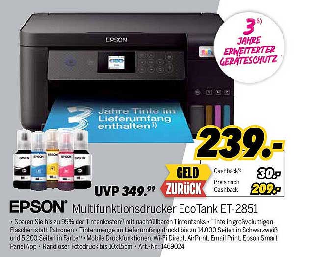 EPSON Multifunktionsdrucker EcoTank ET-2851
