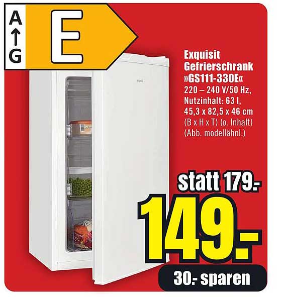 Exquisit Gefrierschrank »GS111-330«