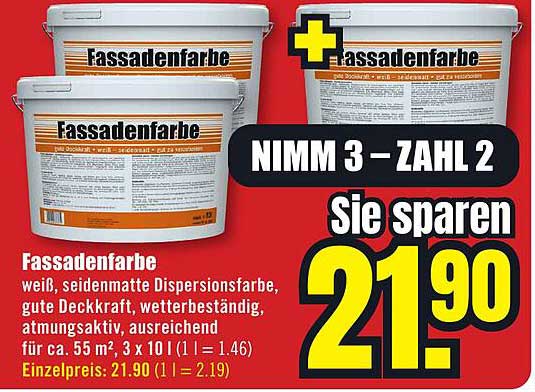 Fassadenfarbe - Nimm 3 - Zahl 2