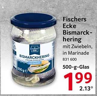 Fischers Ecke Bismarckhering mit Zwiebeln, in Marinade 500-g-Glas