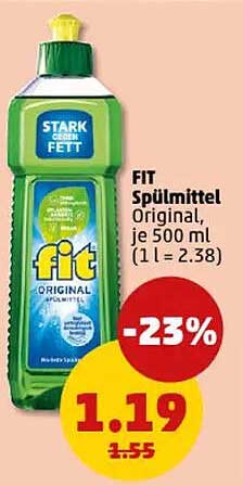 FIT Spülmittel Original, je 500 ml