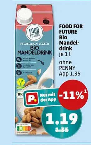 FOOD FOR FUTURE Bio Mandeldrink je 1 l