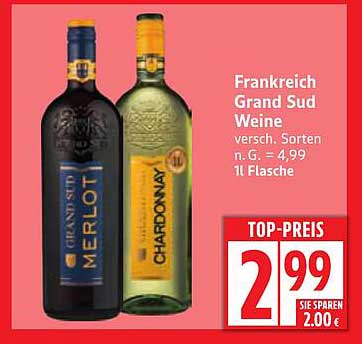 Frankreich Grand Sud Weine - Merlot & Chardonnay