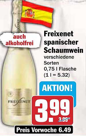 Freixenet spanischer Schaumwein - verschiedene Sorten
