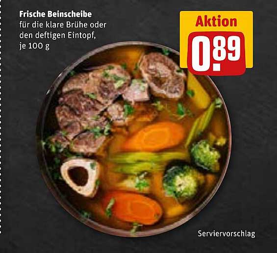 Frische Beinscheibe für die klare Brühe oder den deftigen Eintopf, je 100 g