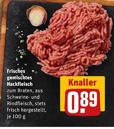Frisches gemischtes Hackfleisch zum Braten, aus Schweine- und Rindfleisch