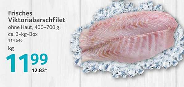 Frisches Viktoriabarschfilet ohne Haut, 400–700 g, ca. 3-kg-Box