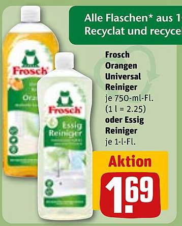 Frosch Orangen Universal Reiniger oder Essig Reiniger - 1,69 €