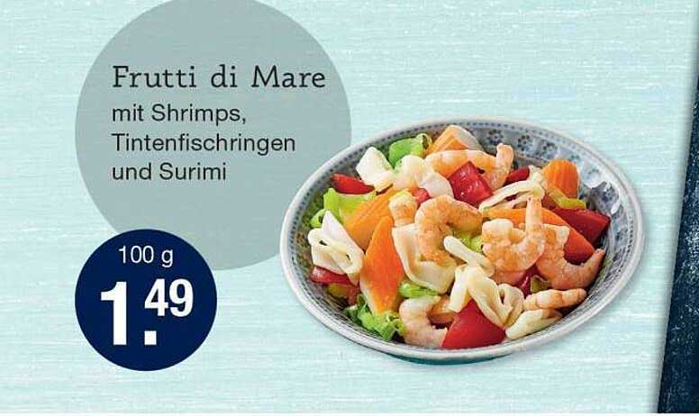 Frutti di Mare mit Shrimps, Tintenfischringen und Surimi