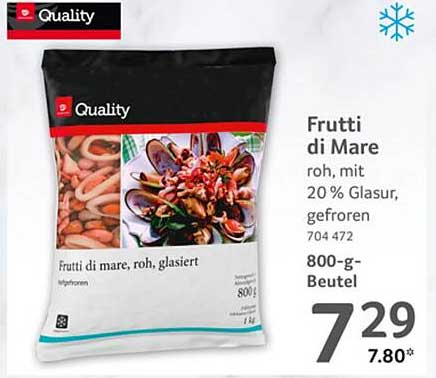 Frutti di Mare roh, mit 20 % Glasur, gefroren, 800 g