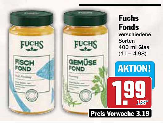 Fuchs Fonds - verschiedene Sorten 400 ml Glas (1 l = 4.98)