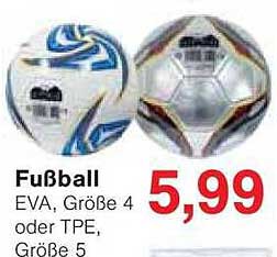 Fußball EVA, Größe 4 oder TPE, Größe 5