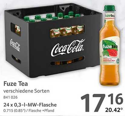Fuze Tea – verschiedene Sorten im praktischen 24er-Kasten