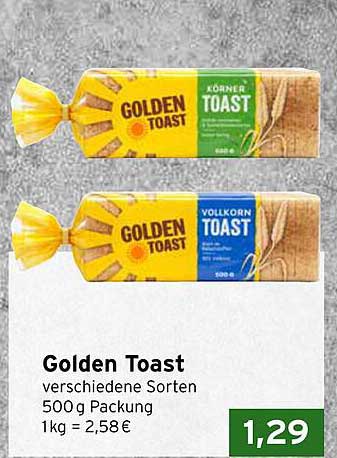 Golden Toast - verschiedene Sorten 500 g Packung