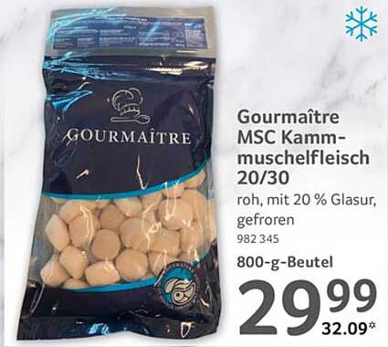 Gourmàitre MSC Kammmuschelfleisch 20/30 - 800 g Beutel