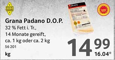 Grana Padano D.O.P. - 32 % Fett i. Tr., 14 Monate gereift