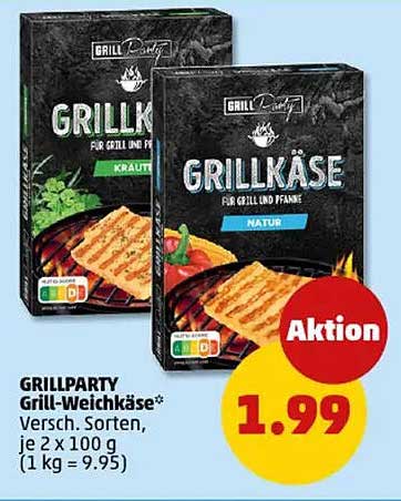 GRILLPARTY Grill-Weichkäse 2 x 100 g - Verschiedene Sorten