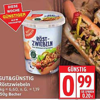 GUT&günstig Röstzwiebeln 50g Becher