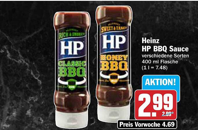 Heinz HP BBQ Sauce verschiedene Sorten 400 ml Flasche