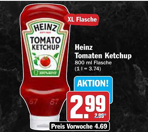 Heinz Tomaten Ketchup 800 ml XL Flasche
