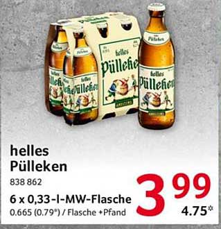 helles Pülleken - 6 x 0,33 l-MW-Flasche