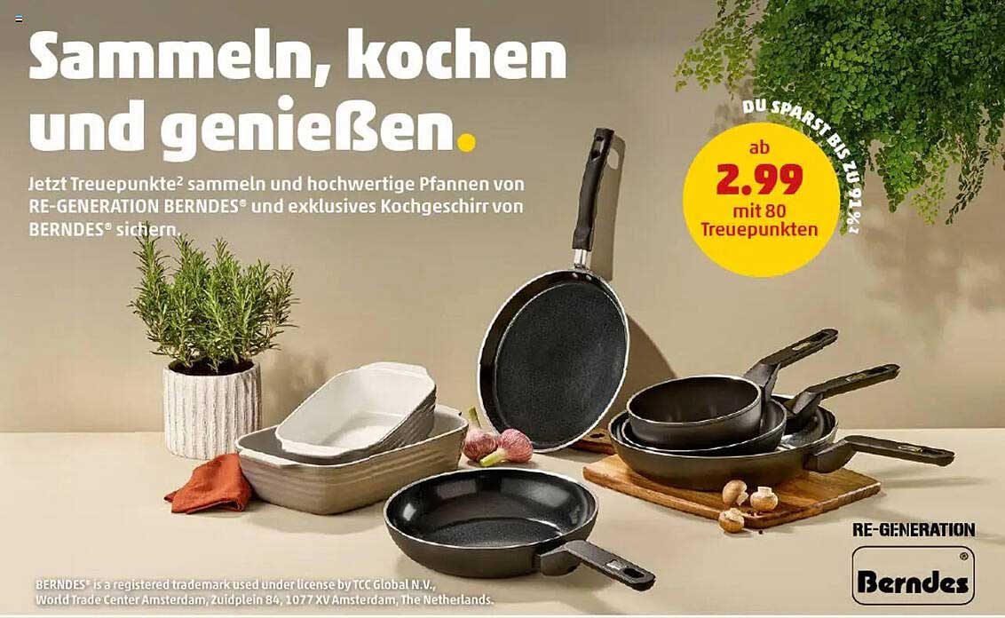 Hochwertige Pfannen von RE-GENERATION BERNDES ab 2,99 € mit Treuepunkten