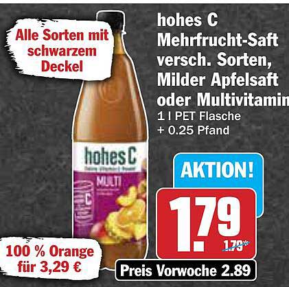 hohes C Mehrfrucht-Saft - Aktion!