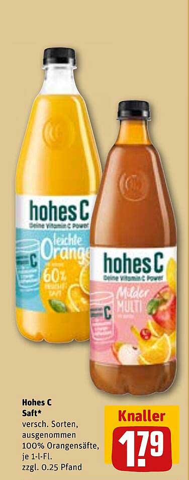 Hohes C Saft - Verschiedene Sorten, 1 L