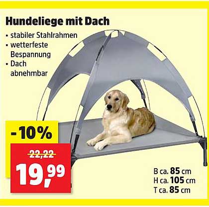 Hundeliege mit Dach