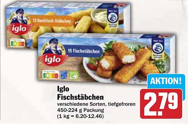 Iglo Fischstäbchen verschiedene Sorten, tiefgefroren 450-224 g