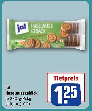 ja! Haselnussgebäck je 250-g-Pckg.
